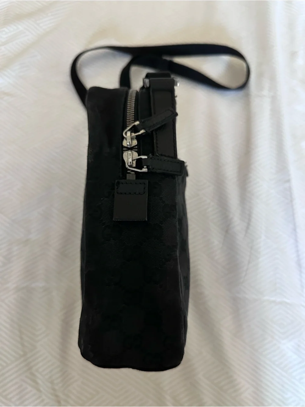 Gucci Black Monogram Crossbody Bag